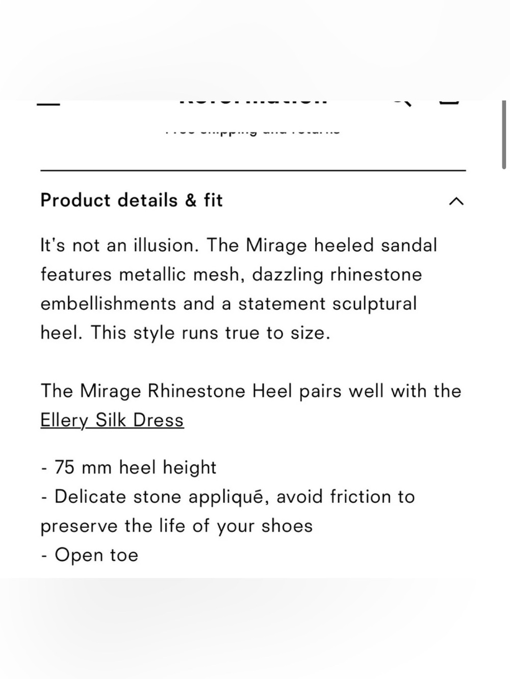 REFORMATION Mirage Rhinestone Heeled Sandals - Picture 12 of 13